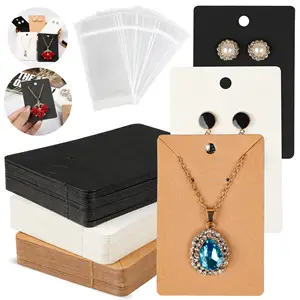 Vente en gros d'usine de cartes d'emballage avec étiquette volante pour bijoux carte d'affichage de bracelet de collier et de logo personnalisé