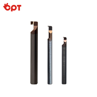 Barre de perçage MWR à long cou, en carbure monobloc, diamètre 2 mm, avec insert rectangulaire 90°, pour rainurage interne de l'acier inoxydable