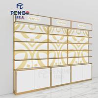 Étagère de présentation de parfums et cosmétiques de luxe, de style arabe, écologique, imperméable, recyclable, durable, de haute qualité, avec éclairage LED, personnalisable