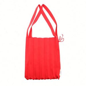 Sac à main en coton et lin de style Ins, design pliable, couleur unie, tricot en laine, sac à main pour femme - Product Image 6