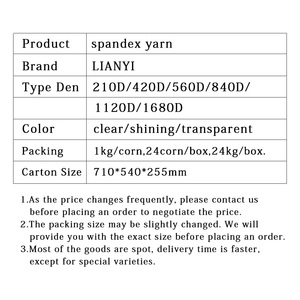 Fabrication Lianyi fil élastique épais <span class=keywords><strong>daniel</strong></span> grade AA 840D fil transparent en spandex nu pour couche de bébé bandage médical - Product Image 4