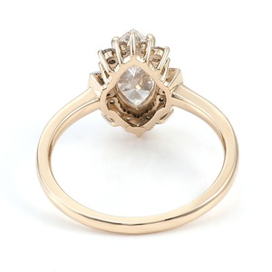 Anillo de Compromiso de Oro Sólido de 14K con Diamante Cultivado en Laboratorio de Lujo Zuanyang, Certificado IGI, Corte Marquesa, Anillo de Bodas con Diamantes Cultivados en Laboratorio - Product Image 5