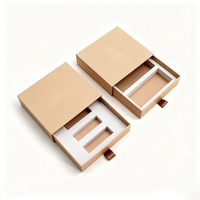Boîte d'emballage de parfum personnalisée en matériaux recyclés avec doublure en éponge, tiroir simple en papier rigide rose pour flacon d'huile de 10 ml pour petit échantillon