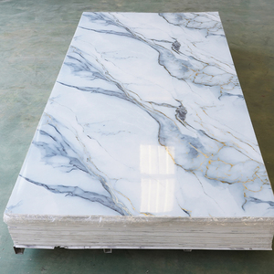 1220×2440 5mm 耐火・防水<span class=keywords><strong>PVC</strong></span>ラミネート大理石壁パネル UV大理石シート - Product Image 2