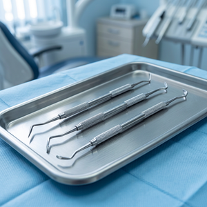 Ensemble de couteaux parodontaux dentaires manuels en acier inoxydable avec poignée moletée, instruments chirurgicaux de classe I - Product Image 2