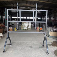 Soporte Móvil para TV Kelmy de Acero Laminado en Frío de 85-120 Pulgadas, Soporte de Bajo Perfil para TV LCD/Plasma, Color Negro, VESA 1600X1100