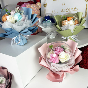 ดอกกุหลาบนิรันดร์ขายส่ง ลูกบอลโบโบ้ ของขวัญวันแต่งงาน วันคริสต์มาส วันวาเลนไทน์ ช่อดอกกุหลาบคงทนตลอดกาล - Product Image 2