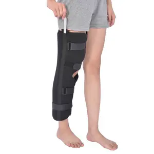 Tri-Panel Knie Startonderbreker Volledige Been Brace Aluminiumlegering Rechte Knie Spalk Voor Knie Pre-En Postoperatieve & Letsel