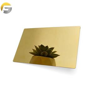 Feuille décorative en titane doré CL13 8K finition miroir 8K feuille d'acier inoxydable revêtue de Pvd plaque 304 - Product Image 1