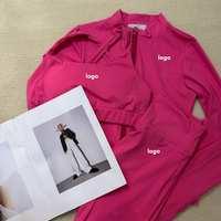 Ensemble trois pièces de sport décontracté pour femme, style OLA, brodé, respirant, idéal pour le yoga et la course à pied
