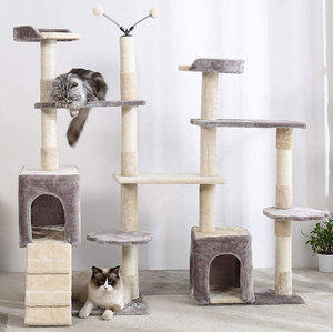 Fabricante personalizado lujo XXL extra grande marrón gato árbol al por mayor de alta resistencia gato árbol Torre superventas rascador <span class=keywords><strong>para</strong></span> <span class=keywords><strong>gatos</strong></span> grandes - Product Image 1