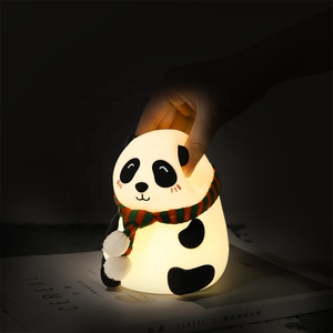 Karikatür renk değiştiren hayvan LED başucu lambası silikon gece lambası Panda - Product Image 4
