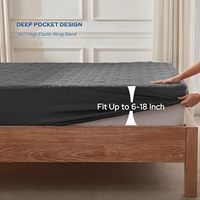Protège-matelas matelassé hypoallergénique, imperméable, respirant, lavable, silencieux, à poches profondes, toutes saisons, pour lits simples et doubles