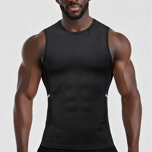 Débardeurs de course sans manches OEM personnalisés, ajustés pour homme, pour le sport, la gym, le fitness et la musculation - Product Image 1