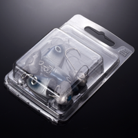 Boîte en PET recyclé transparente YuXuan, emballage en blister, impression UV, emballage de leurres de pêche, personnalisable, 0,5 mm