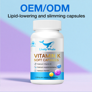 Lively Whale Cálcio D3 K2 Softgels OEM ODM Private Label Adulto Óssea Saúde Fórmula Original Factory - Product Image 2