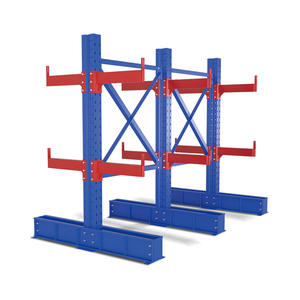 Estante voladizo para coche de venta directa del fabricante, estante voladizo de alta resistencia, estante de almacenamiento de almacén de acero con brazo lateral Doble - Product Image 1