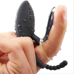 Silicona mejora bandas de ejercicio vibración pene anillo 100% resistente al agua segura pene anillos para hombres camiseta - Product Image 4