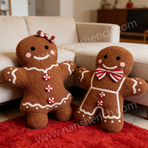 Cojín de Sofá con Forma de Hombre de Jengibre Navideño Nanshen NS250714, Cojín de Poliéster con Forma de <span class=keywords><strong>Galleta</strong></span>, Tamaño Personalizado de Fábrica, Gran Venta - Product Image 4