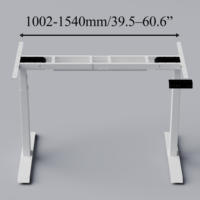 Bureau de travail ergonomique réglable à double moteur et à deux niveaux, avec structure en acier moderne et durable