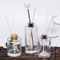 Haute qualité 80ml 150ml 200ml diffuseur en verre aromathérapie bouteille en verre cylindre clair vide diffuseur d'aromathérapie bouteille en verre