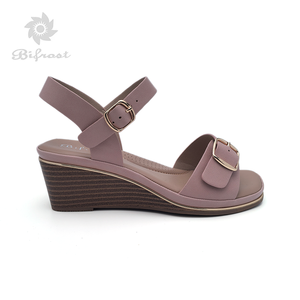 <span class=keywords><strong>Sandalias</strong></span> <span class=keywords><strong>de</strong></span> cuña <span class=keywords><strong>de</strong></span> verano para mujer, estilo elegante, diseño <span class=keywords><strong>de</strong></span> <span class=keywords><strong>doble</strong></span> <span class=keywords><strong>hebilla</strong></span>, cómodas, ligeras, <span class=keywords><strong>de</strong></span> piel sintética, para el día a día - Product Image 2