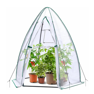 Invernadero Portátil Hexagonal con Diseño de Espiral HUGELEAF PE, para Jardín de Invierno, con Cubierta - Product Image 1