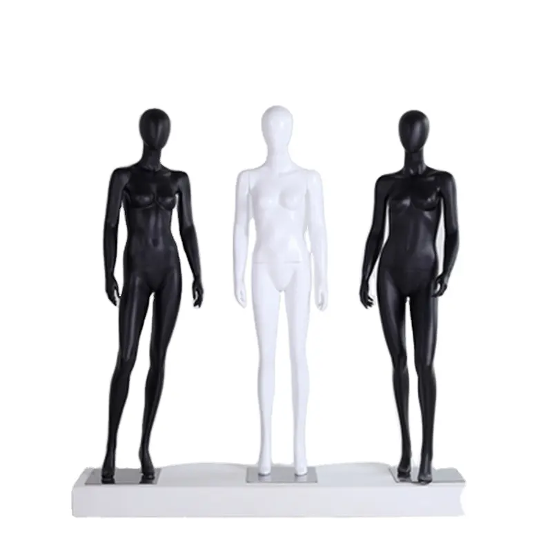 Penjualan langsung pabrik Tiongkok peraga pakaian serat kaca dan plastik kualitas tinggi manekin putih hitam