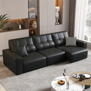 Sofá Cama Eléctrico de Lujo, Moderno, de Cuero, con Control Remoto, Multifuncional, <span class=keywords><strong>Sofás</strong></span> Cama Tipo Nube para Sala de Estar, <span class=keywords><strong>Sofás</strong></span> para el Hogar - Product Image 3
