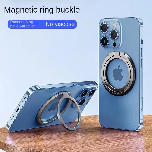 360-Degree Rotatable Strong Magnet Waterproof Car Magnetic Phone Holder for Gym with Finger Ring Stand and Adjustable Strap