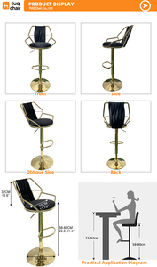 Nhà Máy bán hàng trực tiếp của nhung <span class=keywords><strong>Bar</strong></span> phân cho phòng khách bán chạy nhất vàng-khung Ergonomic <span class=keywords><strong>Bar</strong></span> phân cho phòng ăn - Product Image 3