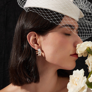 Orecchini Intrecciati per Donne, Stile Francese, Accessori per Orecchie da Indossare Quotidianamente - Product Image 3
