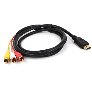 สาย HDMI เป็น 3RCA AV ตัวผู้ตัวเมีย 1080P สำหรับการเชื่อมต่อเสียงและวิดีโอทีวี - Product Image 5
