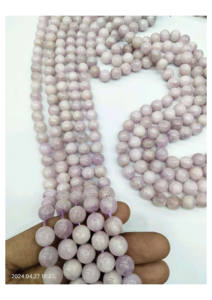 Natural Untreated Kunzite Gemstone Beads,Lavender Purple Mirani Agate From Rajasthan Love Theme - Product Image 2