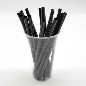 Petites pailles <span class=keywords><strong>en</strong></span> <span class=keywords><strong>plastique</strong></span> biodégradable pour cocktail PLA de taille personnalisée <span class=keywords><strong>Paille</strong></span> courte noire pour bar agave - Product Image 2
