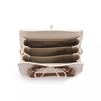 Sac à main structuré avec fermoir à boucle, style français mignon, couleur crème et blanc, sac cadeau pour femme, vente en gros