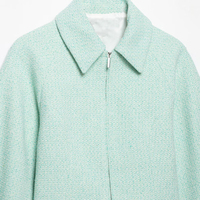 ZATRHMBM 2026 Nouvelle Collection Automne – Veste Texturée Zippée pour Femme, Style Rétro Décontracté et Élégant, Manches Longues, Polyvalente
