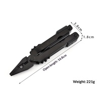 Pince multifonction pliable en acier inoxydable, tournevis, règle, stylo, outil de survie pour le camping et les activités de plein air