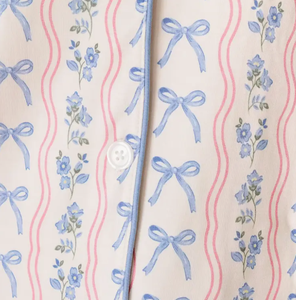 Pigiama da Donna con Fiocchi e Fiori, Set 2 Pezzi con Bottoni, Nuovo Design, Abbigliamento da <span class=keywords><strong>Notte</strong></span> per Adulti, Loungewear alla Moda con Stampa - Product Image 4