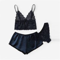 <strong>Best</strong> <strong>Sellers</strong> Sexy Lace Satin <strong>Woman</strong> Casual Plus Size Pajama <strong>Set</strong> Sling Lingerie Strap Shorts