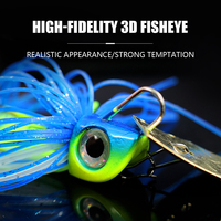 Leurre de pêche anti-herbe Chatter Bait Spinner Bait 12g/15g/20g, leurres de pêche Power Wobblers pour achigan et brochet