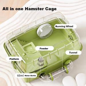 <span class=keywords><strong>Jaula</strong></span> de Plástico Transparente Grande y Lujosa para Hámsteres y Animales Pequeños, con Cierre Rectangular Desmontable y Fácil Montaje - Product Image 2