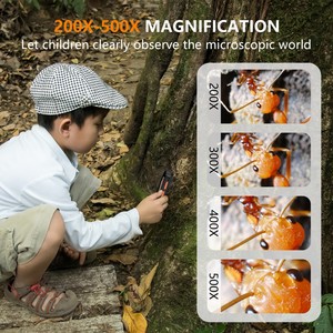 Mini giocattoli portatili per bambini con schermo da <span class=keywords><strong>2</strong></span> pollici IPS 2MP 500x ingrandimento USB microscopio elettronico strumenti per test di manutenzione - Product Image 2