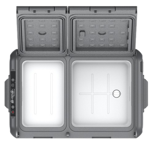 Mini réfrigérateur de voyage voiture <span class=keywords><strong>Camping</strong></span> 35L double Zones Portable réfrigérateur refroidisseur grande capacité voiture congélateur avec roues - Product Image 4