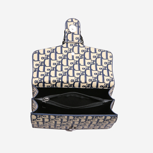 Bolso Bandolera 2025 con Patrón Geométrico Vintage para Mujer, con Correa de Cadena Simple, Nuevo, a la Moda, Forrado en PU, Portátil, para la Temporada de Otoño - Product Image 2