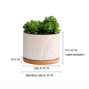 नॉर्डिक संगमरमर पैटर्न संयंत्र बर्तन रसीला बोने की मशीन चीनी मिट्टी फूल बर्तन थोक - Product Image 5