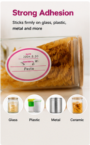 Water Soluble <b>Labels</b> Oval Self-Adhesive Paper Writable Food Storage <b>Labels</b> Safe Non-Toxic Strong Adhesion - Product Image 4