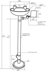 Oculatore industriale 304 in acciaio inossidabile a doppio ugello oculista verticale per uso di laboratorio - Product Image 6