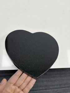 Hot Selling Custom Black Granite Memorial Plaques Heart-Shaped and Polished From Big Slab Stone - Product Image 4
