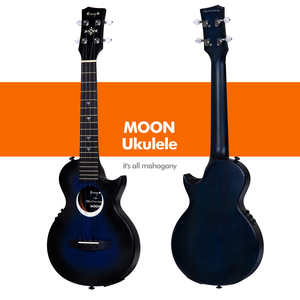 Ukulele Tenor Enya en Acajou Taimane Moon Signature Tout Solide 5 Cordes Touche en <span class=keywords><strong>Richlite</strong></span> 26 Pouces avec Micro Intégré et Gig Bag Inclus - Product Image 2